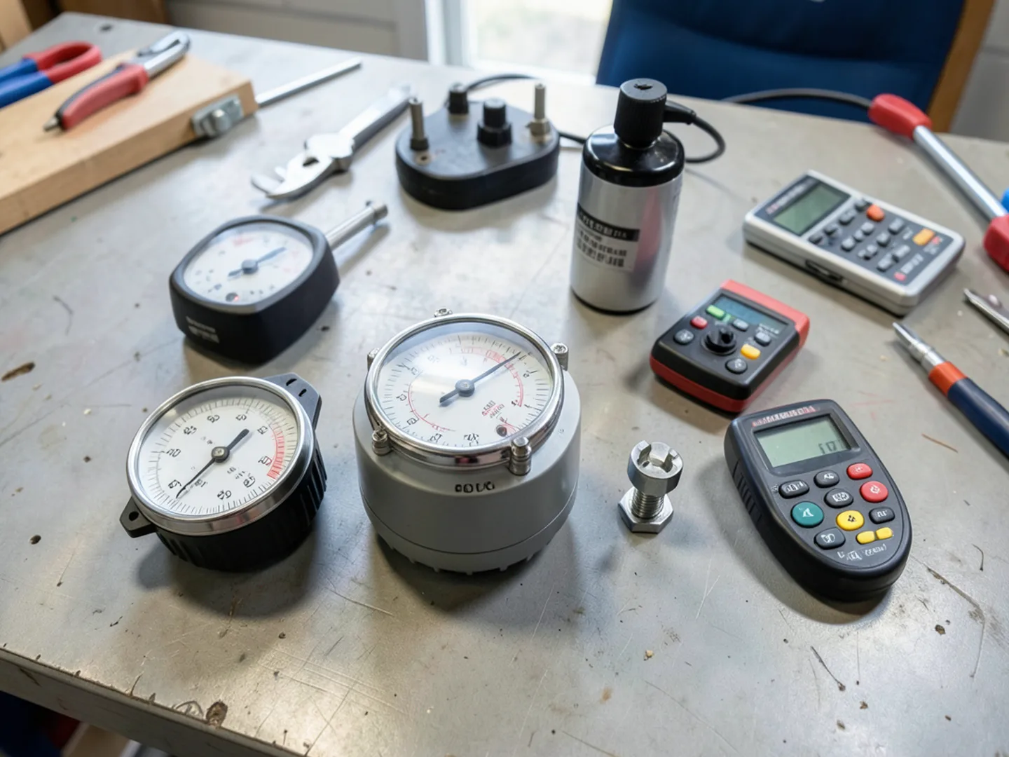 Calibrated HVAC field diagnostic instruments including digital micron vacuum gauge and combustion analyzer kit