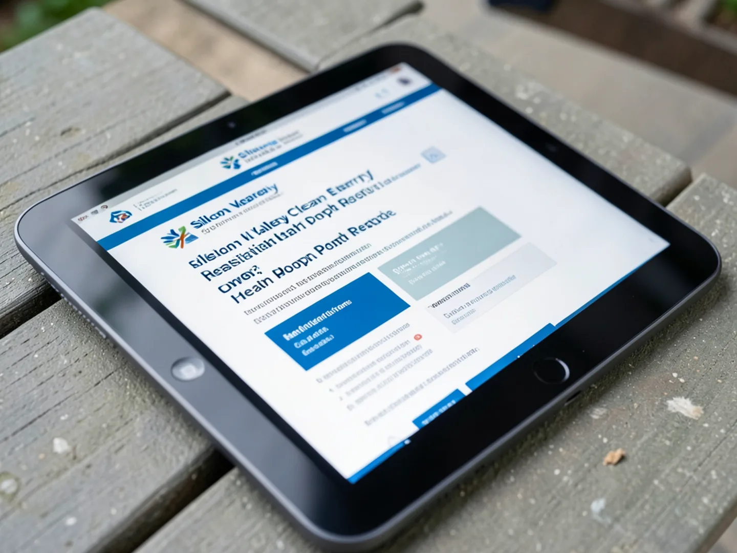 Tablet computer displaying Silicon Valley Clean Energy residential heat pump incentive application